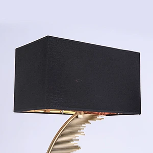 Bronze Feather Table Lamp Gold Hotel Villa Iron Classic American Five-star Art Carton 3 Years Plating Chrome+ Gold + Black 1pcs
