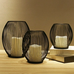 Nordic Electronic Candlestick Candlelight Dinner Props Creative Candlelight Stand Wedding Romantic Decoration Light