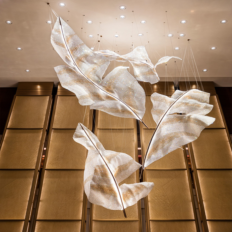 Modern Hotel Lobby Project Decorative Lighting Crystal Chandelier Lights