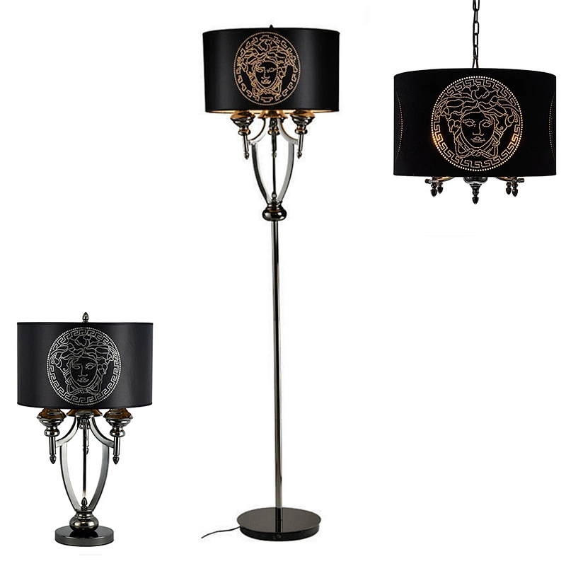 Pendant Lamp Modern Hotel Hanging Black Fabric + Iron + Crystal Contemporary Rebecca Lighting Ultraviolet Lamps Hotel,hotel 3200