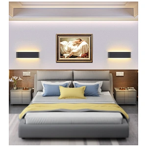 Modern black and white LED aluminum acrylic hotel waterproof bathroom mirror wall lights custom bedroom dressing table lamp IP44