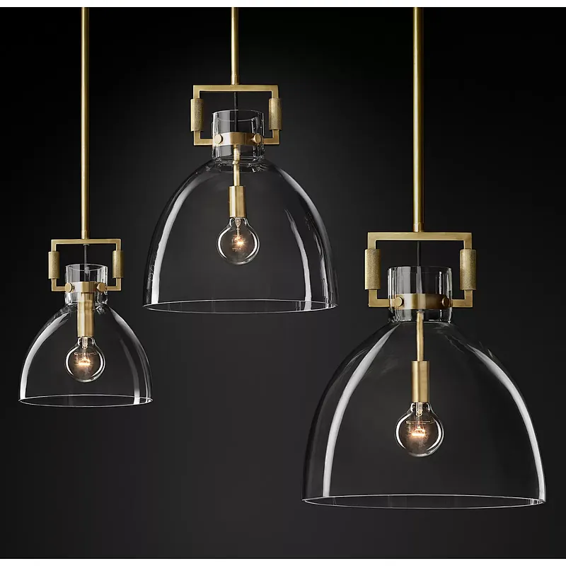 Postmodern All Copper Crystal Chandelier For Living Room Bedroom