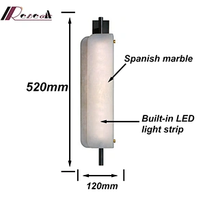 Modern Marble Wall Lamp All Copper Living Room Background Wall Lights Simple Luxury Bedroom Bedside Lamps