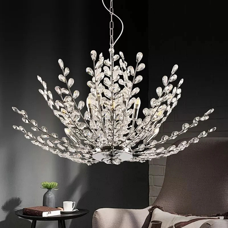 flower chandelier  High Quality LED K9 Crystal Chandelier Pendant Lamp for Hotel