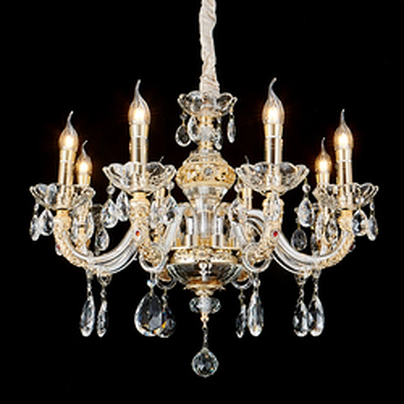Modern hotel lobby luxury lighting round stainless steel crystal chandelier pendant light