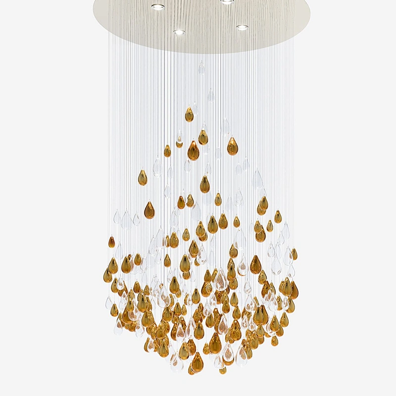 Modern luxury living room restaurant pendant lights ceiling crystal glass chandelier
