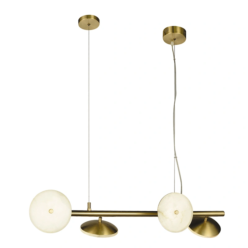Modern nordic living room bedroom bar counter restaurant marble brass pendant lamp