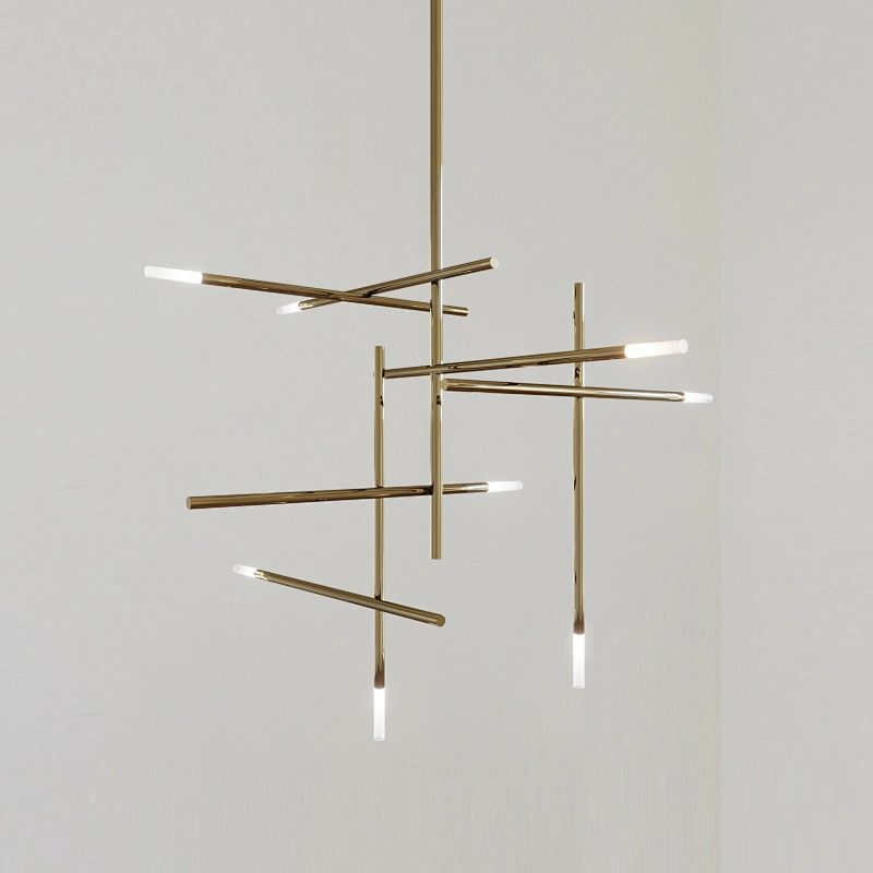 minimalist cross chandelier is postmodern and creative design light luxury  led  pendant lamp
