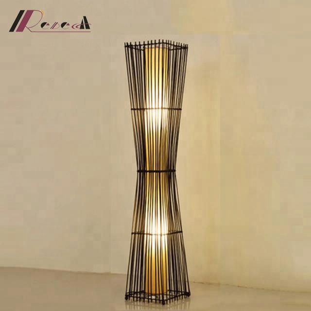 Creative Fancy Bamboo Craft Living Room Various Floor Lamp Hotel Unique Floor Lamps