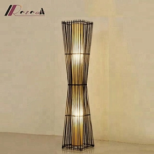 Creative Fancy Bamboo Craft Living Room Various Floor Lamp Hotel Unique Floor Lamps