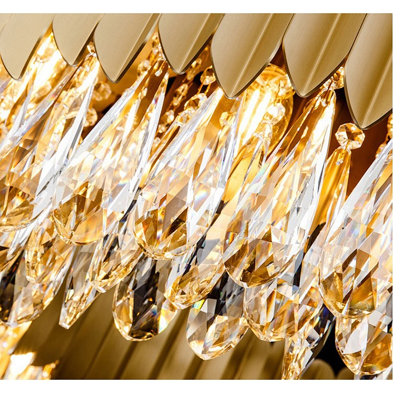 Modern Chandelier For Bed Rooms Indoor Hotel Lobby Black Crystal Pendent Lights
