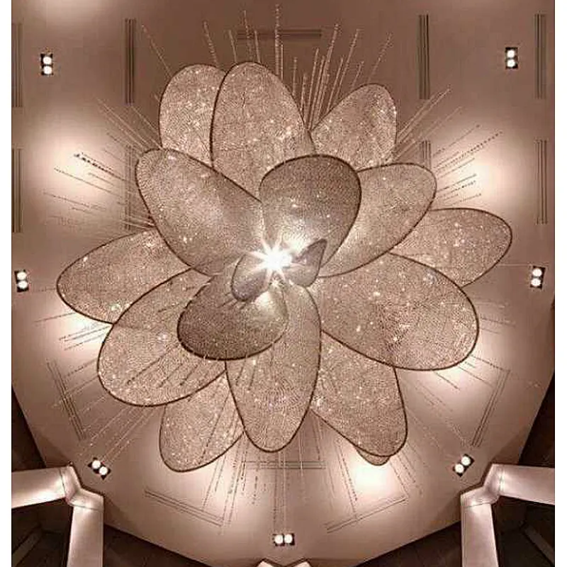 Hot Sale Flower Body Crystal Pendant Lamp Led Modern Chandeliers Pendant Lights