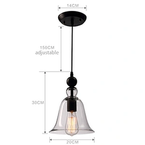 Retro Nordic style glass cover simple pendant light chandelier ceiling lamp
