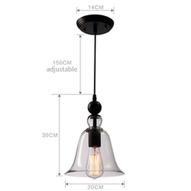 Retro Nordic style glass cover simple pendant light chandelier ceiling lamp