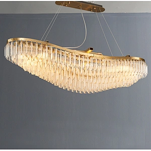 Modern large cristal luxury gold K9 crystal led chandelier