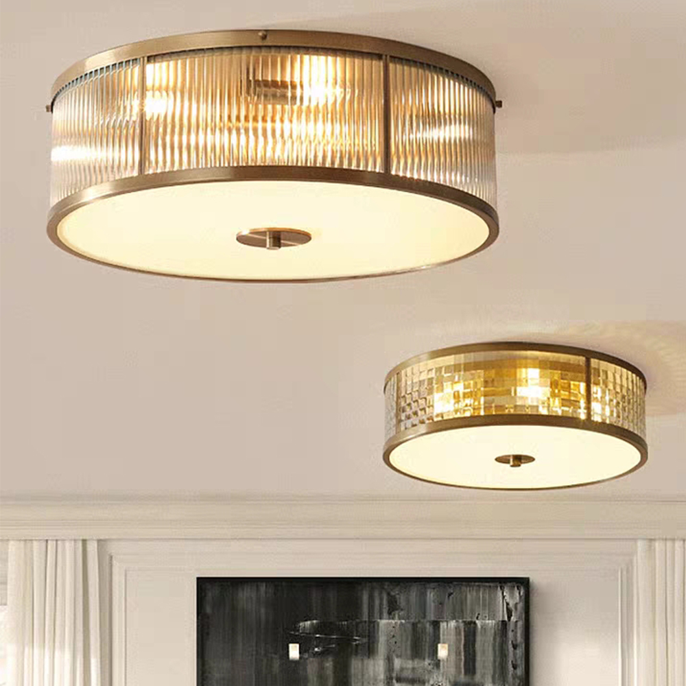 Creative personality simple clear glass round ceiling lamps for Hyatt