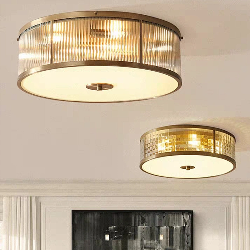 Creative personality simple clear glass round ceiling lamps for Hyatt