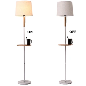modern hotel living room standing light   woood metal floor lamp