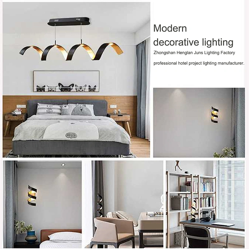Modern Nordic Design Aluminum Black Led Pendant Lighting Chandeliers Pendant Lights