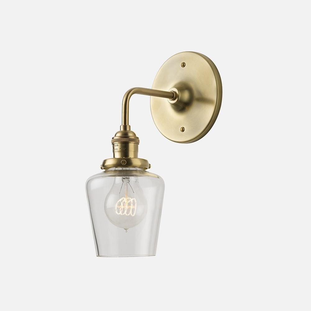 Modern vintage industrial bed side led brass wall lamp