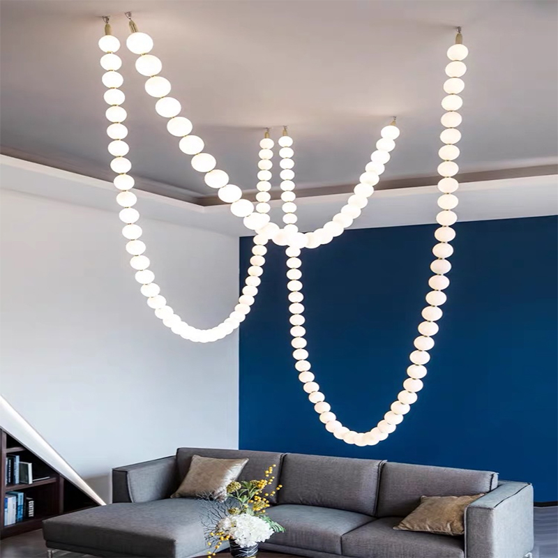 Modern large nordic banquet hall dining room hanging chandeliers pendant lights