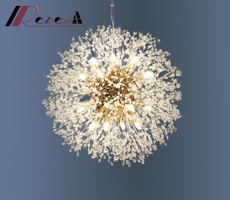 Modern restaurant dandelion chandelier  hotel ceiling crystal chandelier