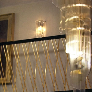 Modern hanging stairwell long spiral luxury white crystal chandelier light