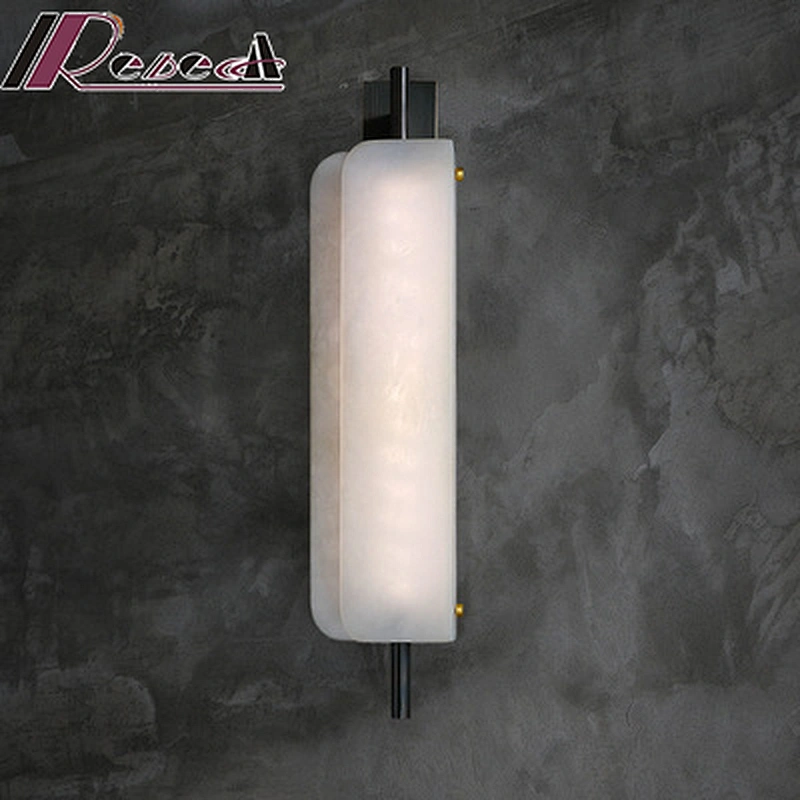 Modern Marble Wall Lamp All Copper Living Room Background Wall Lights Simple Luxury Bedroom Bedside Lamps