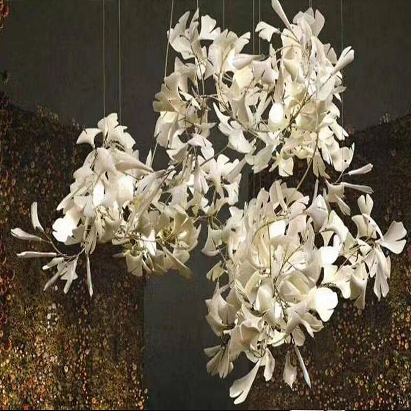 Modern luxury dining hotel lobby large wedding ceiling lights ceramics chandelier