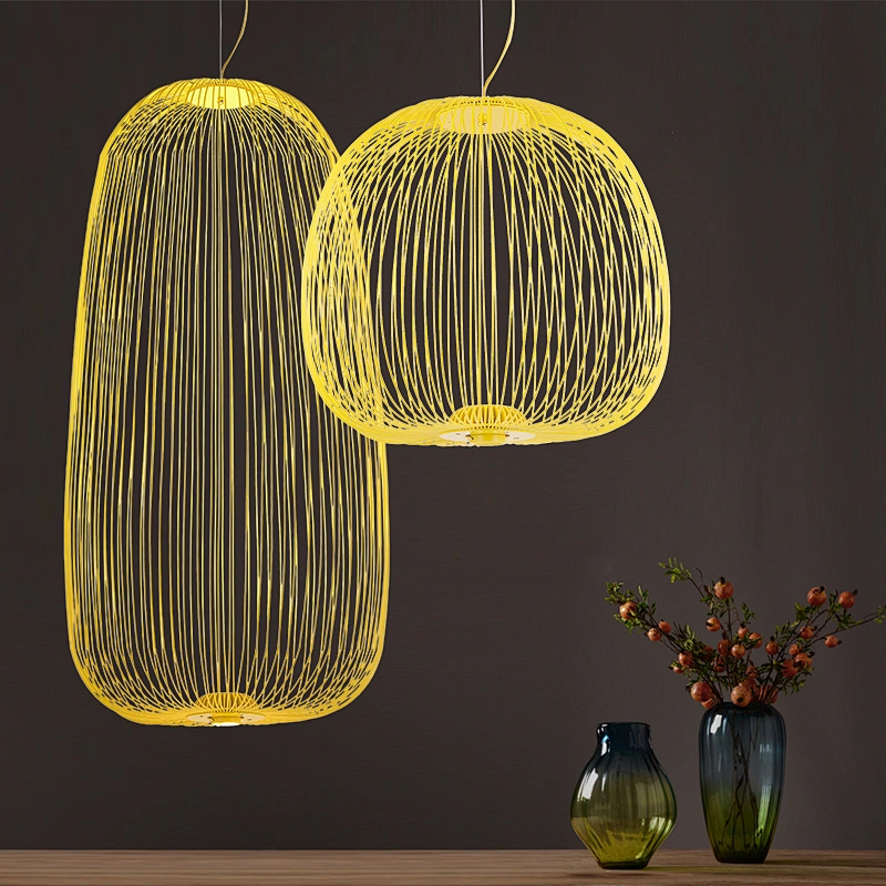 Modern Simple Decor Home Lighting Bird Cage Chandelier Pendant Lamps