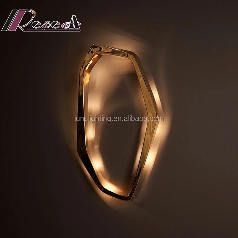 Modern Unique Irregular Shape Gold Wall Lamp For Hotel Wall Light Lamp Lights