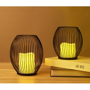 Nordic Electronic Candlestick Candlelight Dinner Props Creative Candlelight Stand Wedding Romantic Decoration Light
