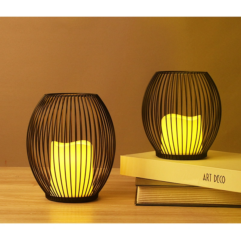 Nordic Electronic Candlestick Candlelight Dinner Props Creative Candlelight Stand Wedding Romantic Decoration Light