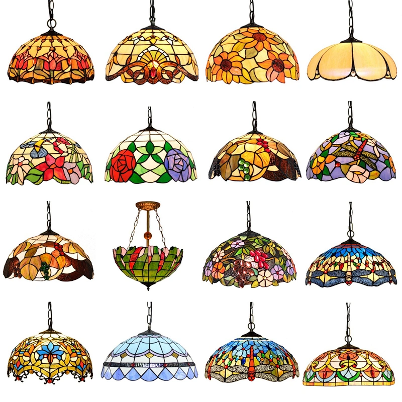 Wholesale sales high quality antique stained glass tiffany  lamp with E27