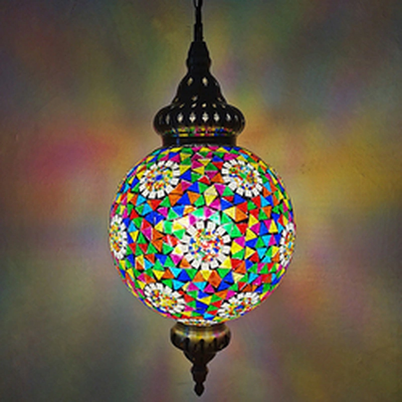 Featured hotel restaurant decorative Mosaic stained glass lampshade system chandeliers Moroccan style chandeliers&pendant lights