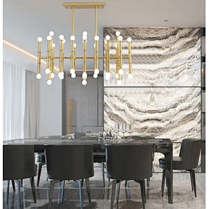 Modern Gold Branch Nordic Creative Bamboo Festival Chandelier Pendant Lights