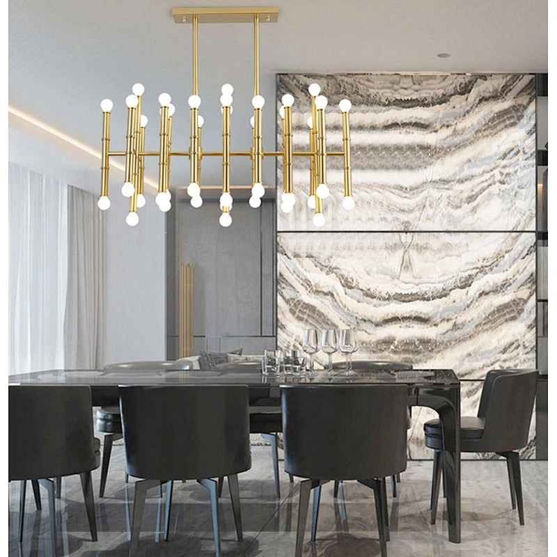 Modern Gold Branch Nordic Creative Bamboo Festival Chandelier Pendant Lights