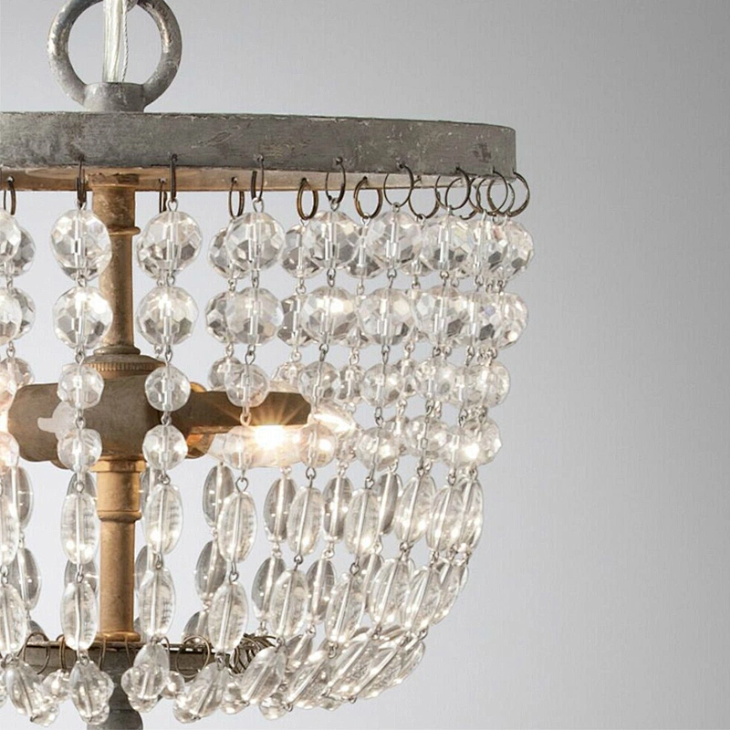 Modern French Empire Round Dining Room Luxury Led  K9 Crystal Lights Chandelier