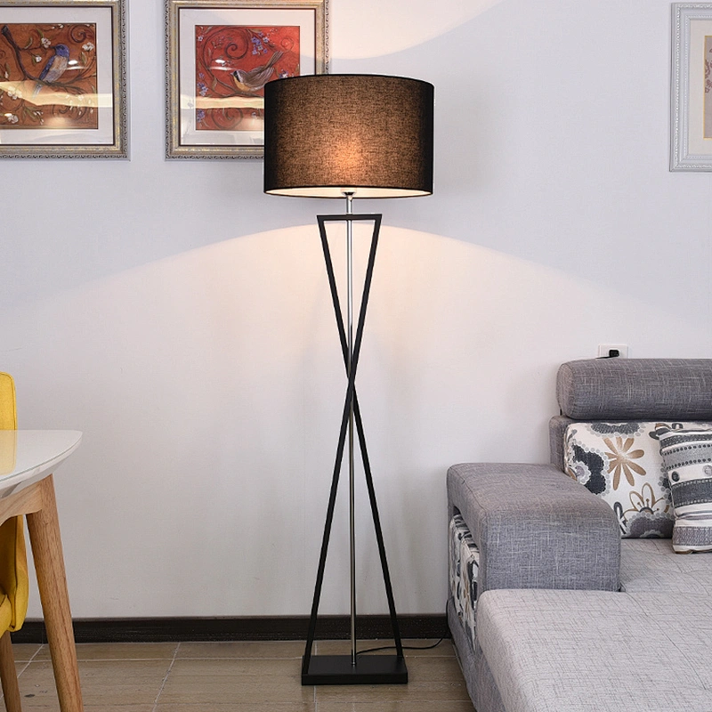 Modern hotel living room metal standing floor lamp