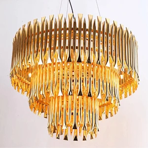 Modern fiber optic light LED metal pendant lamp chandelier
