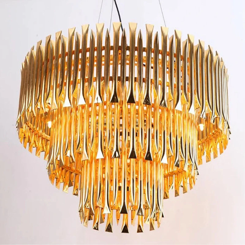 Modern fiber optic light LED metal pendant lamp chandelier