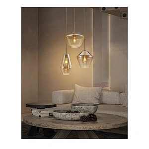 Modern dining room glass chandelier dining room table industrial style coffee shop western restaurant lamp aluminum light