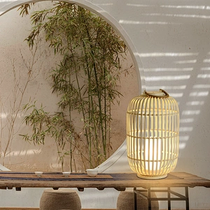 New Chinese style study lighting bedroom bedside lamp bamboo silk small desk lamp bamboo eye protection small night lamp