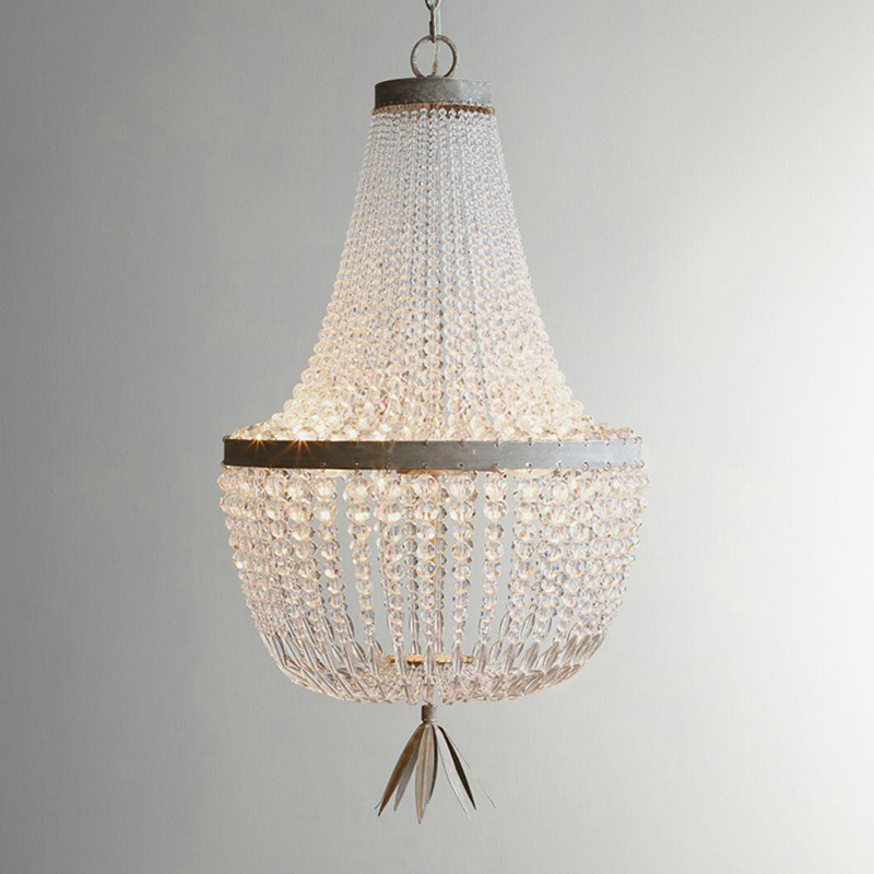 Modern French Empire Round Dining Room Luxury Led  K9 Crystal Lights Chandelier