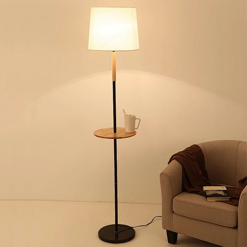 modern hotel living room standing light   woood metal floor lamp