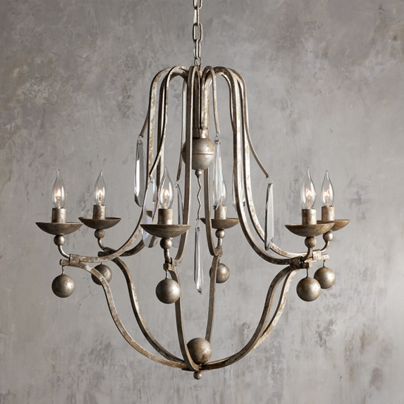 Custom candlestick hotel villa ambience chandeliers iron six-headed lighting classical Moroccan style chandeliers&pendant lights