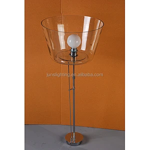Modern clear glass shade floor lamp