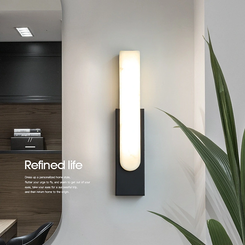 Wall Lamp Alabaster Iron Nordic Modern Bedroom Rebecca Lighting Lighting and Circuitry Design,auto CAD Layout Rectangular LED 80