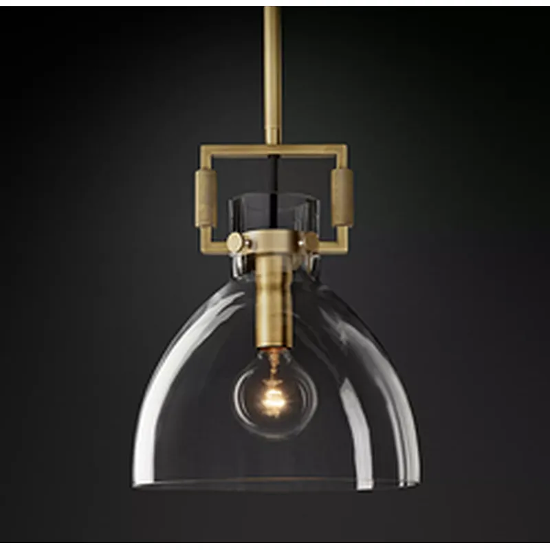 Postmodern All Copper Crystal Chandelier For Living Room Bedroom