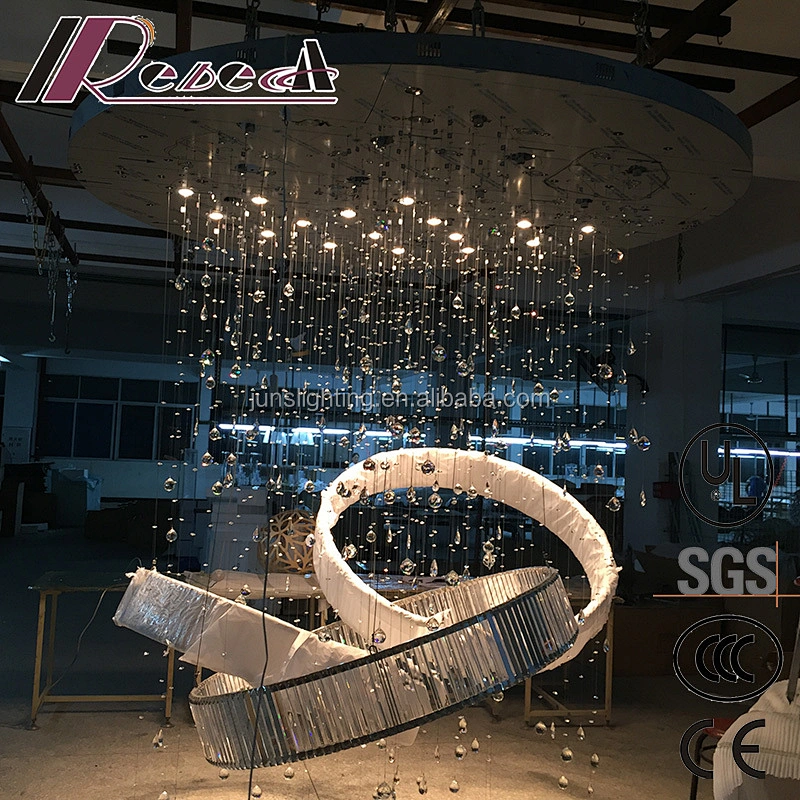 Modern customized circle shape crystal design chandelier